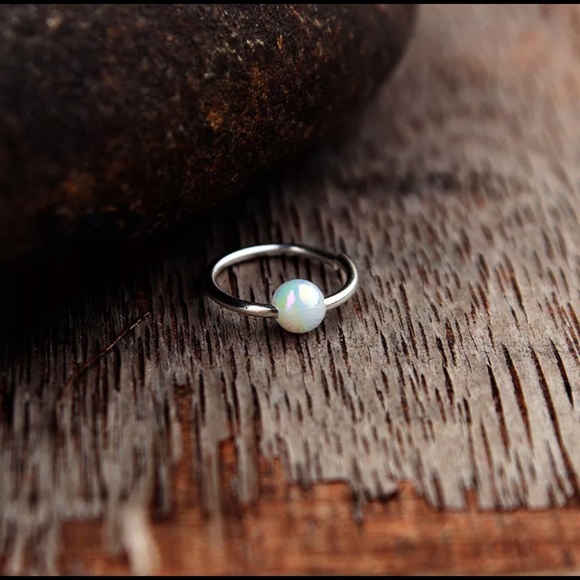 ‼️RELISTED‼️ Retro Titanium Opal Nose Ring Nostril Hoop - Picture 5 of 10